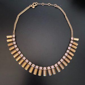 J. Crew Gold & Pink Jeweled Necklace